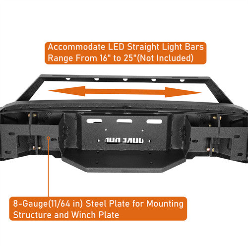 Load image into Gallery viewer, Hooke Road 2021-2023 Ford F-150 Front Bumper w/ Winch Plate &amp; LED Spotlights Excluding Raptor b8300 10
