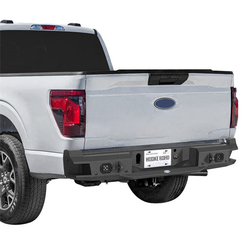 Hooke Road Ford F-150 Rear Bumper w/Spotlights for 2021-2024 Ford F-150, Excluding Raptor & Tremor b8303 2