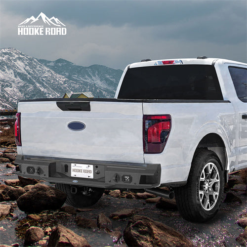 Load image into Gallery viewer, Hooke Road Ford F-150 Rear Bumper w/Spotlights for 2021-2024 Ford F-150, Excluding Raptor &amp; Tremor b8303 4
