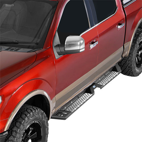 Load image into Gallery viewer, Hooke Road Side Steps Running Boards for 2015-2024 Ford F-150 SuperCrew 2017-2024 F-250 F-350 Crew Cab b8285 3
