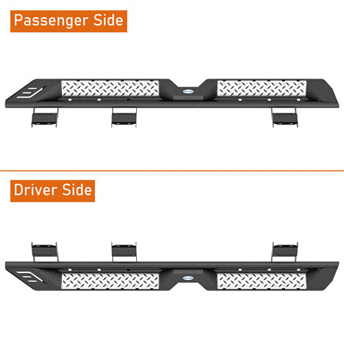 Hooke Road Side Steps Running Boards for 2015-2024 Ford F-150 SuperCrew 2017-2024 F-250 F-350 Crew Cab b8285 7