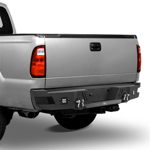 Load image into Gallery viewer, Ford F-250 Replacement Rear Bumper with LED White Square Floodlights for 2011-2016 F-250 B8524 3
