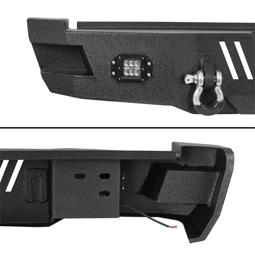 Ford F-250 Replacement Rear Bumper with LED White Square Floodlights for 2011-2016 F-250 B8524 9