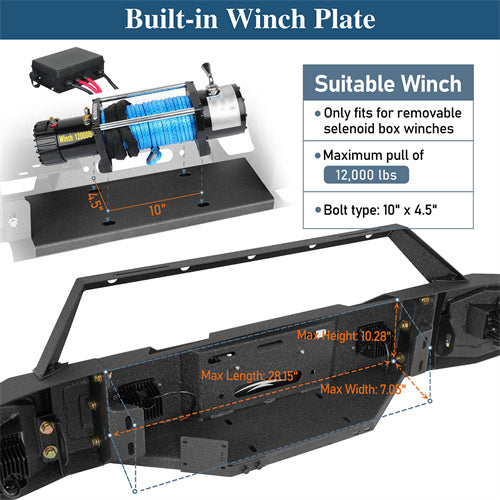 Load image into Gallery viewer, Hooke Road Ford Front Bumper for 1992-1996 Ford Bronco F-150 F-250 F-350 b8540 12
