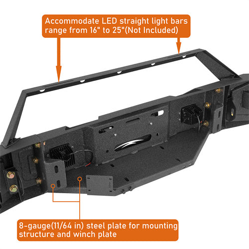 Load image into Gallery viewer, Hooke Road Ford Front Bumper for 1992-1996 Ford Bronco F-150 F-250 F-350 b8540 9
