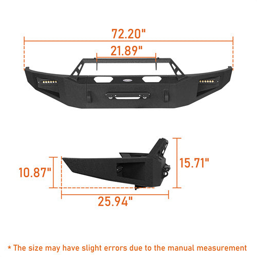 Load image into Gallery viewer, Hooke Road Ford Heavy Duty Front Winch Bumper Replacement (19-23 Ranger) b8801 5
