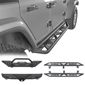 Hooke Road Front Bumper / Rear Bumper / Side Steps(18-25 Jeep Wrangler JL 4-Door)