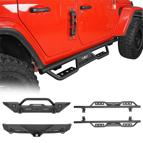 HookeRoad Jeep JL Front Bumper / Rear Bumper / Running Boards for 2018 ...