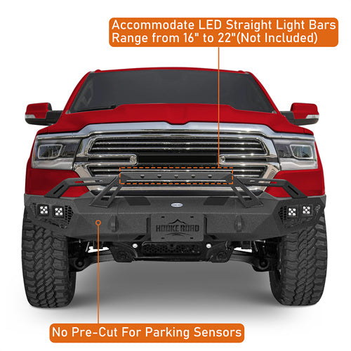 Load image into Gallery viewer, Hooke Road Front Bumper Replacement for 2019-2024 Ram 1500, Excluding EcoDiesel, Rebel &amp; TRX b6036ab 11
