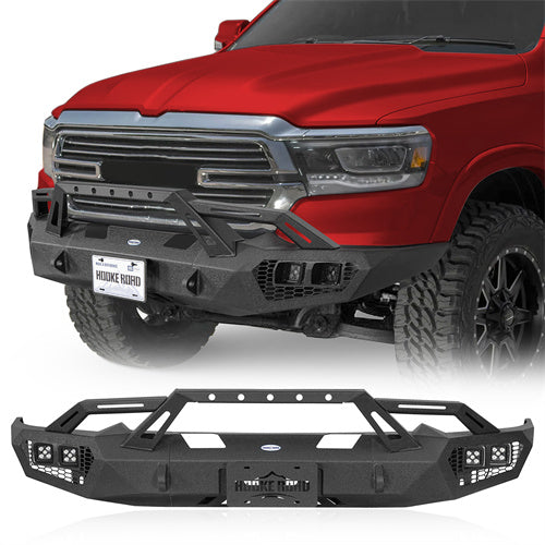 Hooke Road Front Bumper Replacement for 2019-2024 Ram 1500, Excluding EcoDiesel, Rebel & TRX b6036ab 1