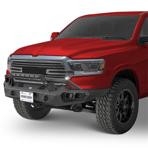 Hooke Road Front Bumper Replacement for 2019-2024 Ram 1500, Excluding EcoDiesel, Rebel & TRX b6036ab 2