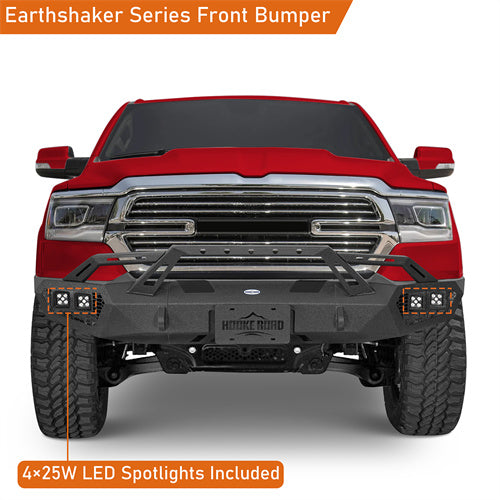 Hooke Road Front Bumper Replacement for 2019-2024 Ram 1500, Excluding EcoDiesel, Rebel & TRX b6036ab 8