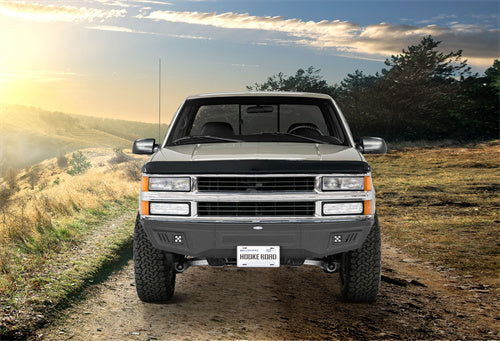 Load image into Gallery viewer, Hooke Road Front Bumper with LED Spotlights for 1988-1998 Chevy C/K 1500 2500 3500 b9082 12
