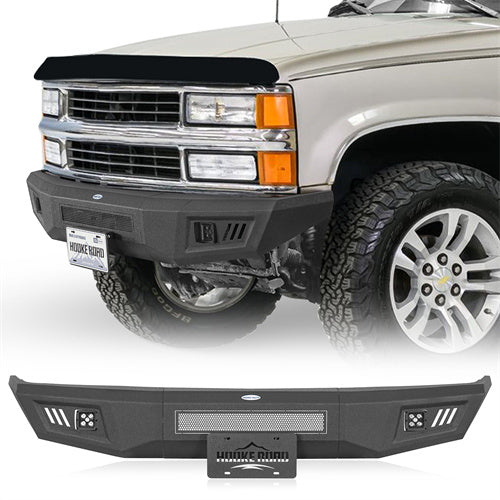 Load image into Gallery viewer, Hooke Road Front Bumper with LED Spotlights for 1988-1998 Chevy C/K 1500 2500 3500 b9082 1
