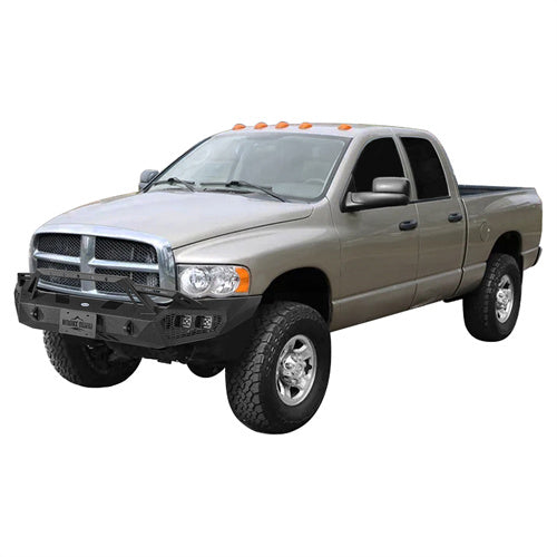 Load image into Gallery viewer, Hooke Road Front Bumper w/ Winch Plate &amp; 4 × LED Lights for 2003-2005 Ram 2500 3500, Excluding Diesel Models b6466 3
