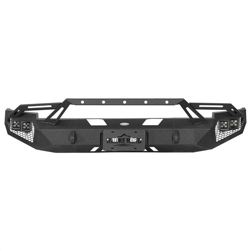 Load image into Gallery viewer, Hooke Road Front Bumper w/ Winch Plate &amp; LED Spotlights for 2007-2013 Chevy Silverado 1500 2nd Generation b9034ab 4
