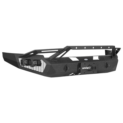 Load image into Gallery viewer, Hooke Road Front Bumper w/ Winch Plate &amp; LED Spotlights for 2007-2013 Chevy Silverado 1500 2nd Generation b9034ab 5
