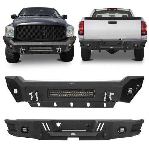 Load image into Gallery viewer, Hooke Road Full Width Front Bumper &amp; Rear Bumper(06-08 Ram 1500) - HR
