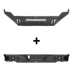 HookeRoad Dodge Ram Front Bumper & Rear Bumper for 2013-2018 Dodge Ram 1500, Excluding Rebel Products Hooke Road HE.6000+HE.6002 2