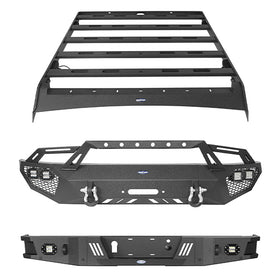 HookeRoad Ford F-150 Front Bumper / Rear Bumper / Roof Rack for 2009-2014 F-150 SuperCrew, Excluding Raptor Hooke Road  HE.8205+8200+8204 2