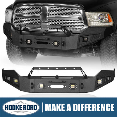 Dodge Ram Full Width Front Bumper w/Winch Plate for 2013-2018 Dodge Ram ...