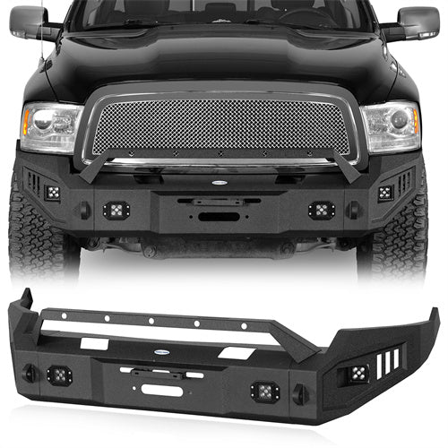 Load image into Gallery viewer, Hooke Road Full-Width Front Bumper with winch plate for 2009-2012 Ram 1500 b6202s 1
