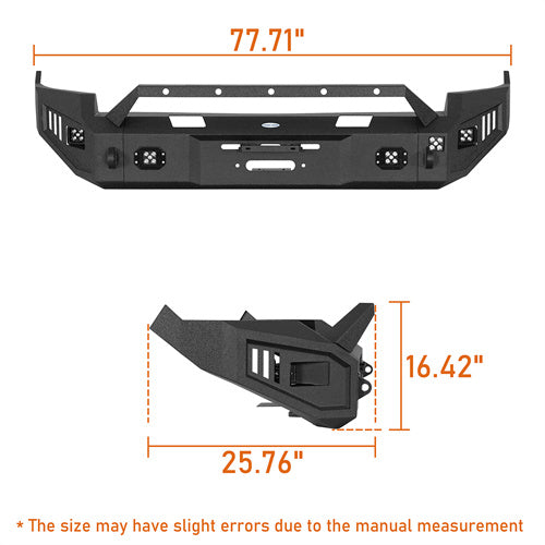 Load image into Gallery viewer, Hooke Road Full-Width Front Bumper with winch plate for 2009-2012 Ram 1500 b6202s 8
