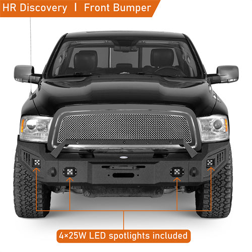 Load image into Gallery viewer, Hooke Road Full-Width Front Bumper with winch plate for 2009-2012 Ram 1500 b6202s 9
