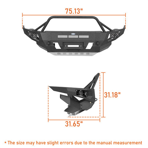 Load image into Gallery viewer, Hooke Road Full Width Front Bumper with Winch Plate for 2014-2024 Toyota 4Runner b9812sab 7
