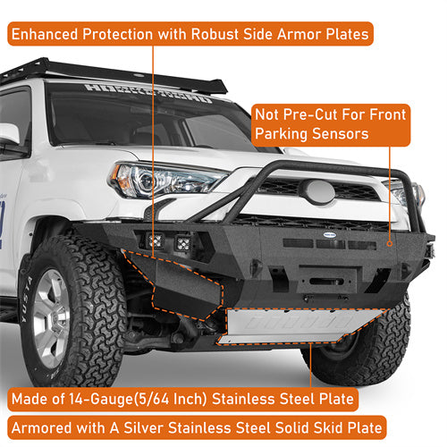 Load image into Gallery viewer, Hooke Road Full Width Front Bumper with Winch Plate for 2014-2024 Toyota 4Runner b9812sab 8
