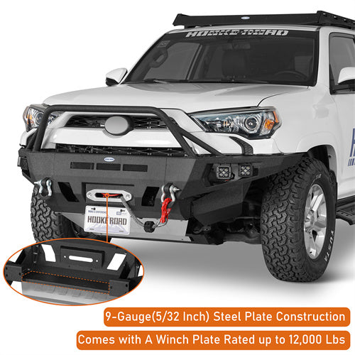 Load image into Gallery viewer, Hooke Road Full Width Front Bumper with Winch Plate for 2014-2024 Toyota 4Runner b9812sab 9
