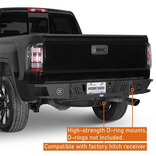 Hooke Road Sierra 1500 Rear Bumper for 2007-2018 GMC Sierra 1500 b9463 6