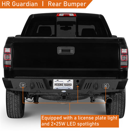 Hooke Road Sierra 1500 Rear Bumper for 2007-2018 GMC Sierra 1500 b9463 7