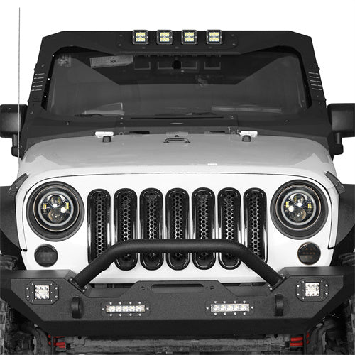 Hooke Road Headlight Cover Angry Bird Bezels Trim for 2007-2015 Jeep Wrangler JK mmr20110 2