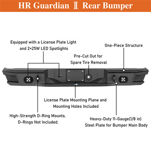 Load image into Gallery viewer, Hooke Road Heavy-duty Rear Bumper for 1992-1999  Chevy Suburban Tahoe/GMC Yukon b7230s 12
