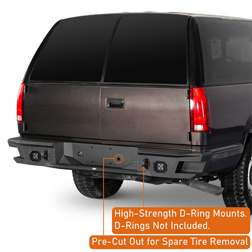 Load image into Gallery viewer, Hooke Road Heavy-duty Rear Bumper for 1992-1999  Chevy Suburban Tahoe/GMC Yukon b7230s 9
