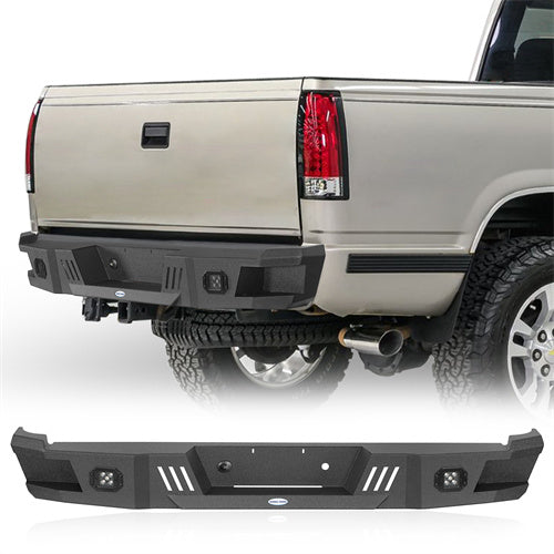 Hooke Road Heavy-duty Steel Rear Bumper for Chevy C/K 1500 2500 Fleetside 1988-1998 b9084 1