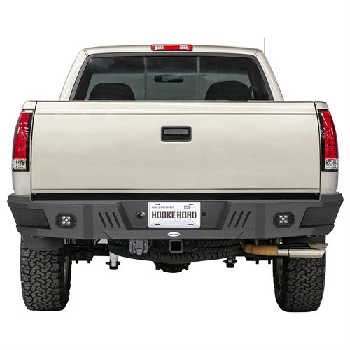 Hooke Road Heavy-duty Steel Rear Bumper for Chevy C/K 1500 2500 Fleetside 1988-1998 b9084 2