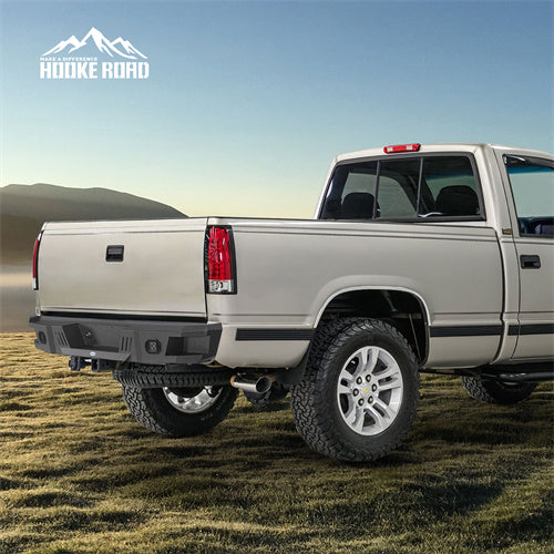 Load image into Gallery viewer, Hooke Road Heavy-duty Steel Rear Bumper for Chevy C/K 1500 2500 Fleetside 1988-1998 b9084 4
