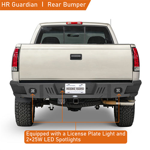 Hooke Road Heavy-duty Steel Rear Bumper for Chevy C/K 1500 2500 Fleetside 1988-1998 b9084 8