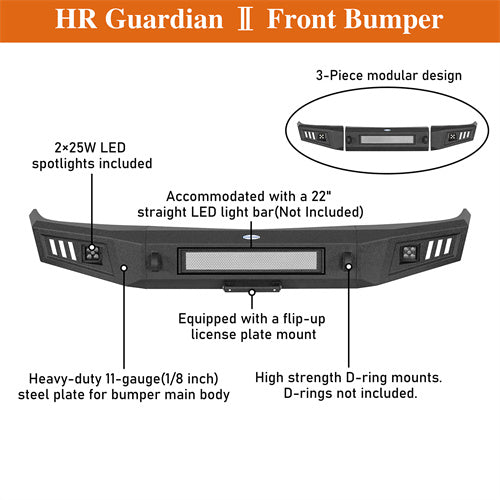 Load image into Gallery viewer, Hooke Road Steel Front Bumper for 1992-1999 Chevy Suburban Tahoe &amp; GMC Yukon b7231s 12
