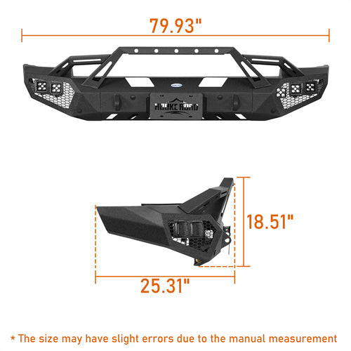 Load image into Gallery viewer, Hooke Road Front Bumper with Winch Plate for 2014-2015 Chevy Silverado 1500 b9037ab 7
