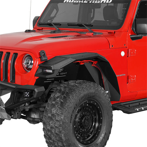 Load image into Gallery viewer, Hooke Road Aluminum Front Fender Flares for Jeep Wrangler JL 2018-2024 &amp; Gladiator JT 2020-2024 b3076s 2
