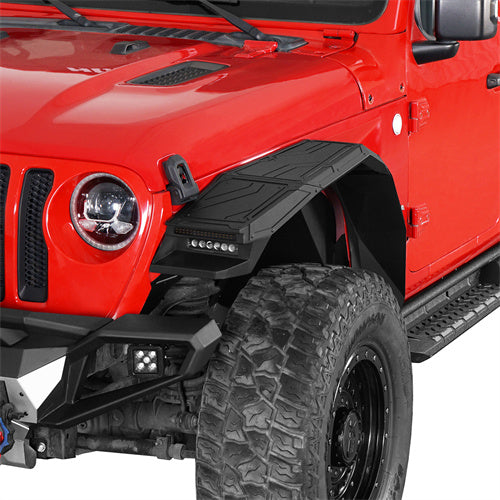 Load image into Gallery viewer, Hooke Road Aluminum Front Fender Flares for Jeep Wrangler JL 2018-2024 &amp; Gladiator JT 2020-2024 b3076s 3
