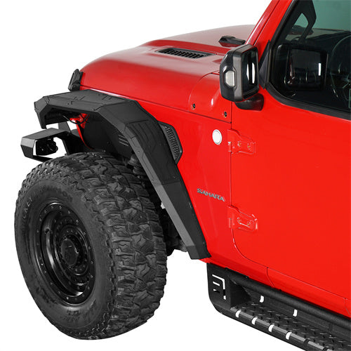 Load image into Gallery viewer, Hooke Road Aluminum Front Fender Flares for Jeep Wrangler JL 2018-2024 &amp; Gladiator JT 2020-2024 b3076s 5
