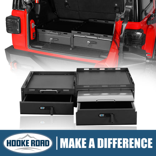 Load image into Gallery viewer, Hooke Road Jeep Wrangler Drawer System &amp; Fridge Slide Mount for 2015-2024 Jeep Wrangler JK JL 4-Door b2089s 1
