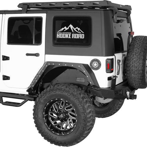 Hooke Road Jeep JK Rear Fender Flares for 2007-2018 Jeep Wrangler JK 4-Door b2104  3