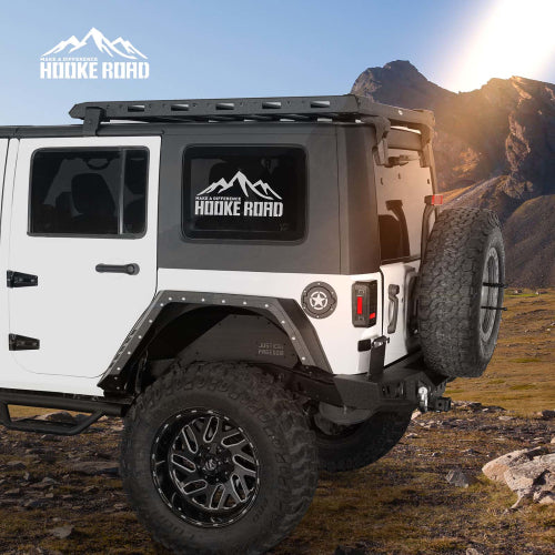 Hooke Road Jeep JK Rear Fender Flares for 2007-2018 Jeep Wrangler JK 4-Door b2104  5