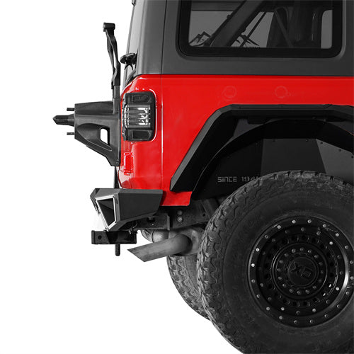 Load image into Gallery viewer, Hooke Road Jeep JL Aluminum Rear Bumper with Standard Hitch Receiver for Jeep Wrangler JL 2018-2024  b3068s 3
