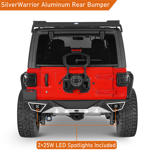 Load image into Gallery viewer, Hooke Road Jeep JL Aluminum Rear Bumper with Standard Hitch Receiver for Jeep Wrangler JL 2018-2024  b3068s 8
